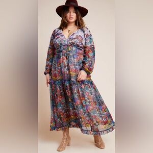 Maeve Multicolor Floral Long Sleeve Dress